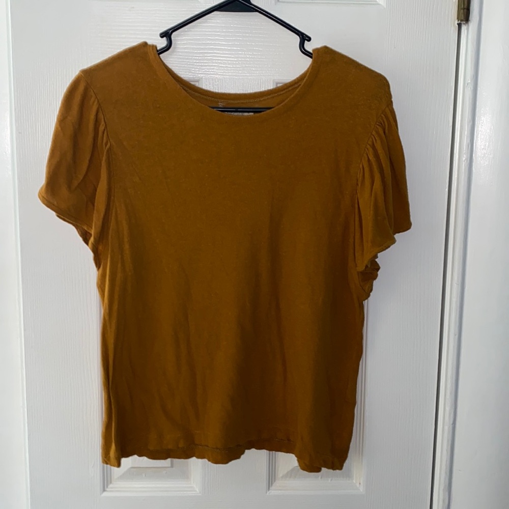 Madewell | Small 100% Cotton Dark Mustard Top